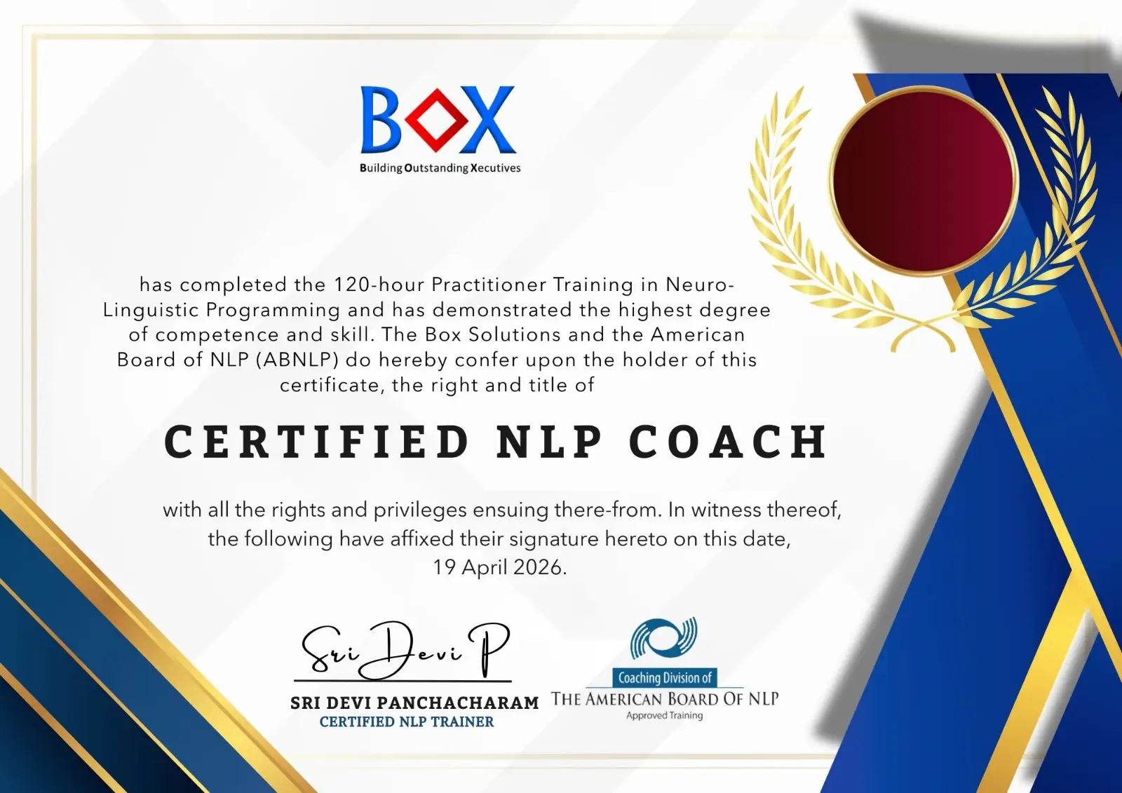 NLP Coach Certification